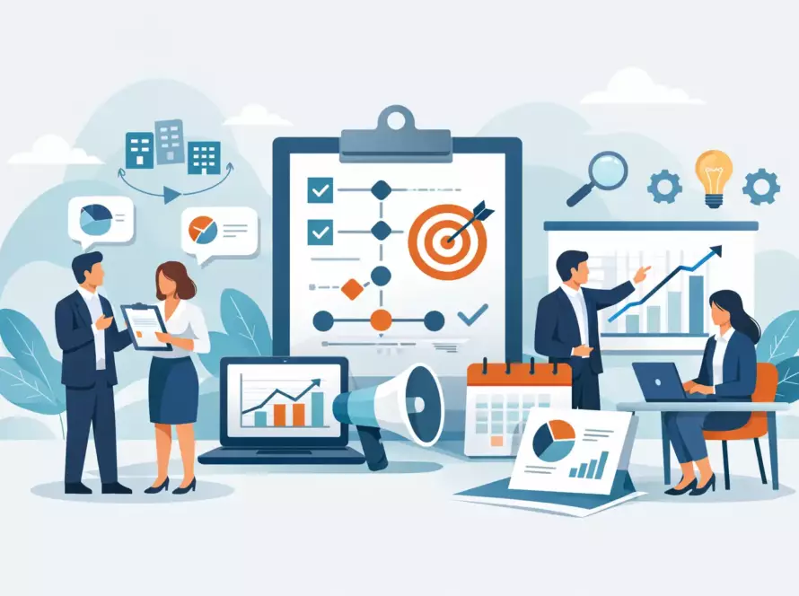 Plan de communication B2B exemple concret